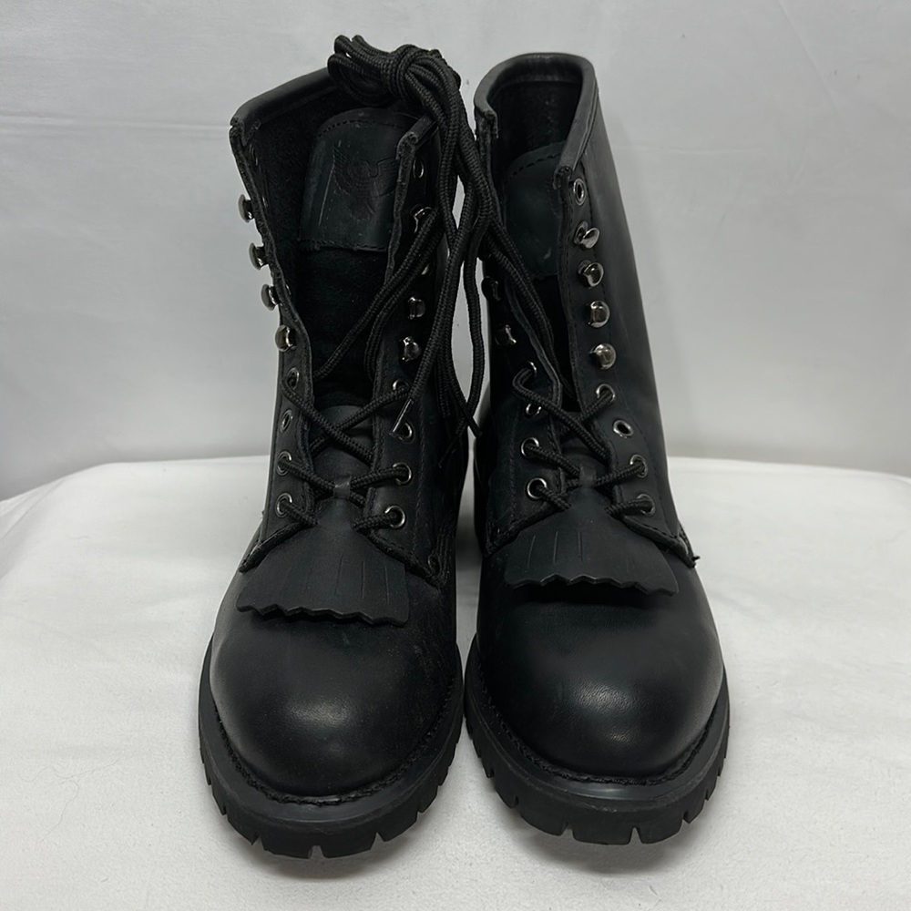 NWOT  Black Eagle black leather steel toe lace up boots.  Size 8.5.